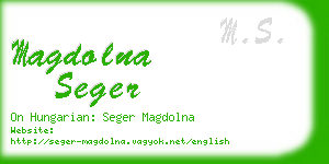 magdolna seger business card